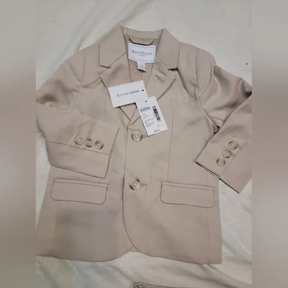 NWT Gymboree Special Occasion Tan Suit Sz 18-24m - Picture 3 of 8